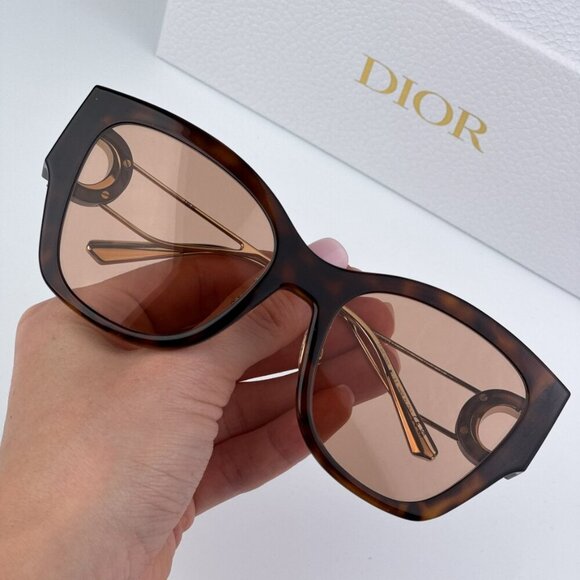 Dior 30MONTAIGNE B2U CD40082U 53Y 26L0 BRAND NEW Sunglasses Havana Brown Women - Picture 1 of 13